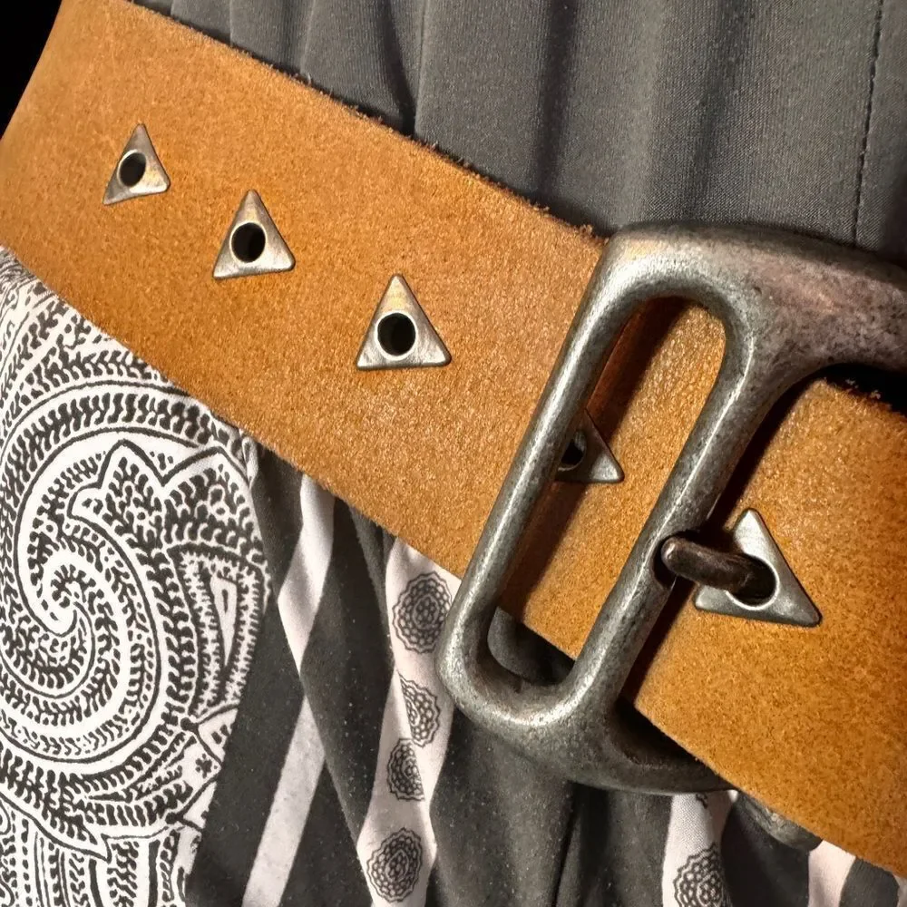 We The Free Tan Belt with Silver Accents